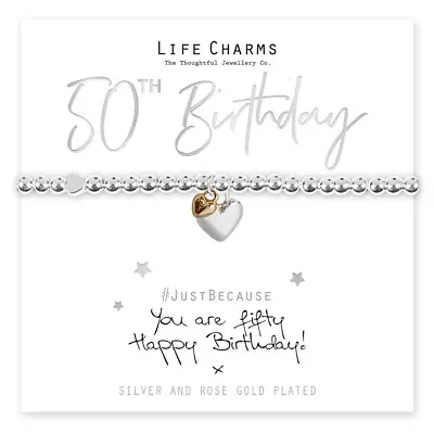 Life Charms Happy 50th Birthday Bracelet • £13.95