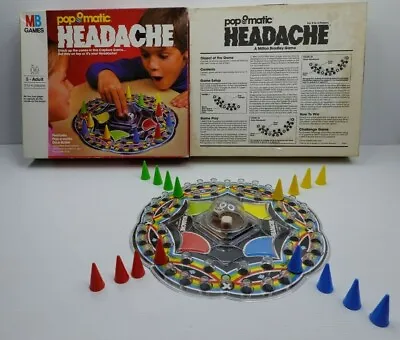 Headache Pop-o-Matic Milton Bradley Game 1986 Vintage 100% Complete • $18.99