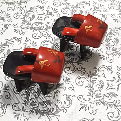 Vintage Japanese Ceramic Sandals Kitch Salt Pepper Shaker Set OOAK • £24.13