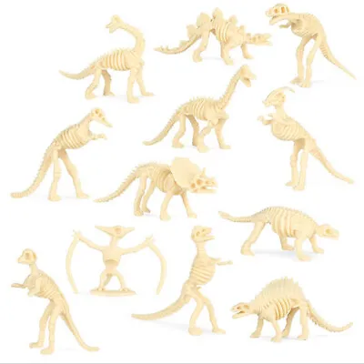 12pcs Dinosaur Toys Fossil Skeleton Simulation Model Set Mini Action Figur_MF • $3.13