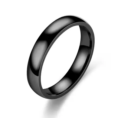 4MM Silver Gold Plated Stainless Steel Men Women Wedding Ring Band Size • $4.63