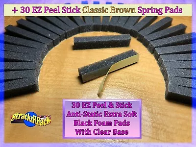 30 EZ Peel Stick AS GR BLK Foam Pads + 30 EZ Peel Brown Felt Pads 8-track Tape • $17.99