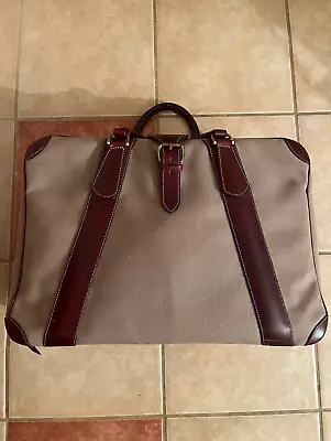 Holland Brothers Canvas & Leather Vintage Travel Bag • $99