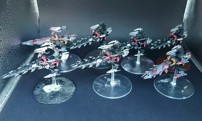 Warhammer 40k Dark Eldar Drukhari Reaver Jetbikes Squad X 7 • £20