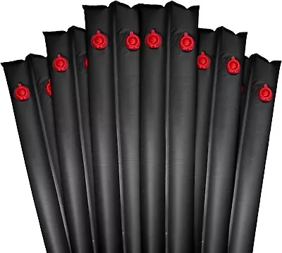 Heavy Duty 18 Gauge 10-Foot Black Winter Water Bag Tube Swimming Pool Cover 6 Pc • $59.94