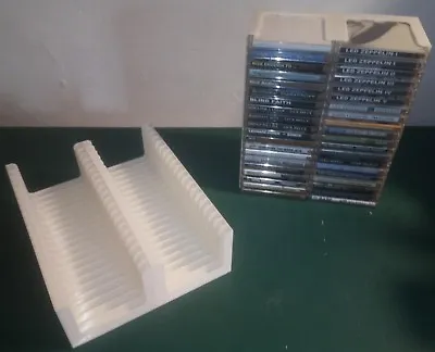 White MiniDisc Tray (Holds 40 Discs In Cases) Storage/holder/stand/rack/box • £11