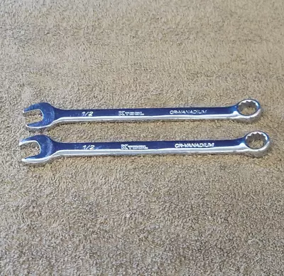 2 K Tool Combination Wrench Sae 1/2  High Polished Chrome KTI-41316 • $18