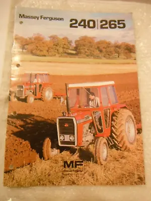 Genuine Original Massey Ferguson 240 & 265 Classic Tractor Sales Leaflet • £9.99