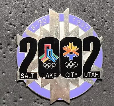 OLYMPIC PINS Milan Cortina Trader Salt Lake 2002 Large Bid Logo Limited Edition • $9.95