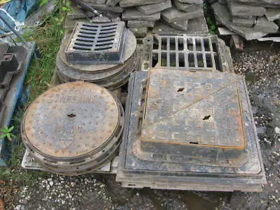 £95 • Buy 1no NEW SQUARE CAST IRON MANHOLE COVER & FRAME.  HEAVY DUTY. CHOICE  & GRIDS ETC