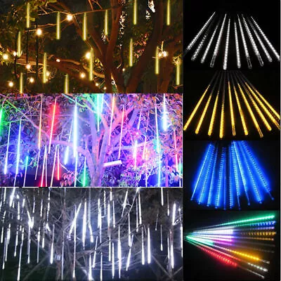 50CM LED Fairy Lights Meteor Shower Rain T8 Tube Christmas Snowfall Tree Outdoor • $24.99