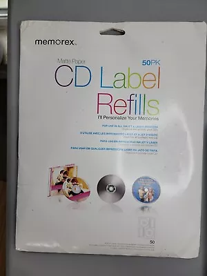 Memorex 3202-0412 White Matte CD/DVD Label Refills (32020412) New  • $16.90