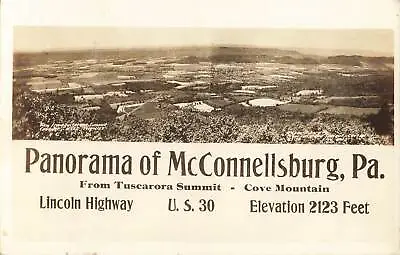 Vintage RPPC Panorama Of McConnellsburg PA Cove Mountain Real Photo Postcard • $14.99