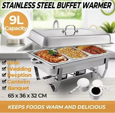 9L 304 Insulated Food Warmer Bain Marie Food Warmer Buffet Warmer Chafing Dish • $46.95