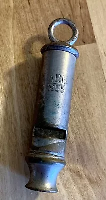 Vintage WHISTLE Marked ABL 1955 Belgium Military Police Whistle Chrome Brass • $15.99