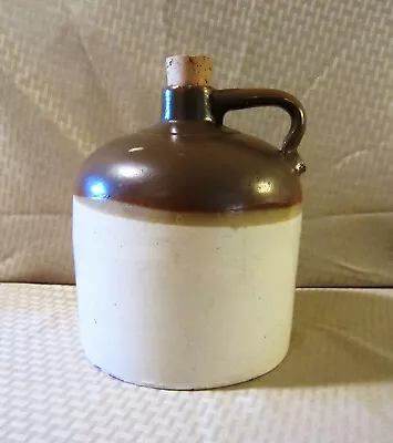 Unique Antique Brown Top Crockery Jug With Cork - One Gallon • $37.50