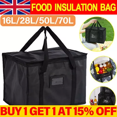 Large Food Delivery Insulated Bags Pizza Takeaway Thermal Warm/cold Bag Ruck Uk • £5.79