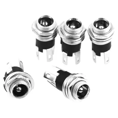 5Pcs 5.5 Mm X 2.5 Mm DC Power Jack Socket Female Panel Mount Connect LQS B-OR • $1.60