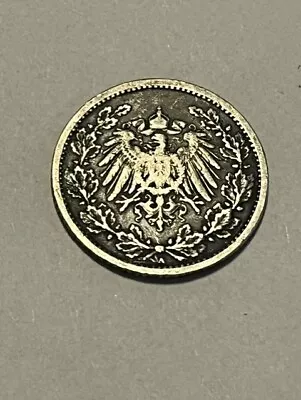 1907-A German Empire 1/2 Mark Silver VG++ #78ahc • $5