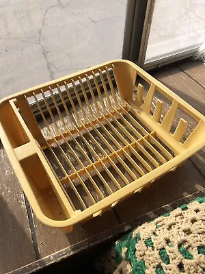 Vintage Rubbermaid Dish Drainer Drying Rack Yellow 6049 • $39.99