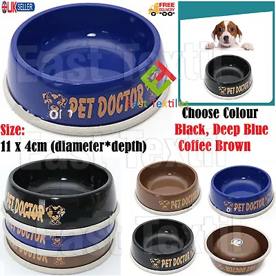 £4.95 • Buy Plastic Non Slip Dog Puppy Cat Pet Animal Feeding Food Water Single Bowl Dish UK