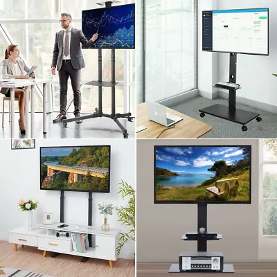 $82.95 • Buy 6-Style Floor Mount TV Stand Shelf Bracket Mobile For 32-70  Samsung Sony LG TCL