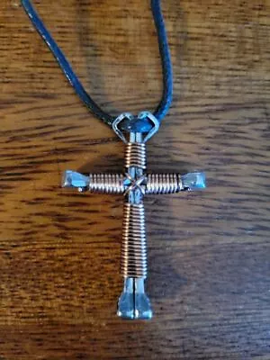 Horseshoe Nail Disciple Cross Necklace Buy 3 Get 1 Free Hand Made Ribbon Crosses • $6.89