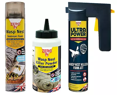 Zero In Wasp Nest Killer Foam Jet Weed Bees Insect Pest Control Trap Spray Kill • £7.99