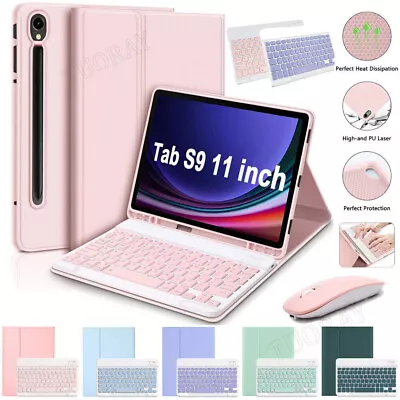 Keyboard Case Mouse For Samsung Galaxy Tab A7 A8 A9 Plus S9 FE S8 S7 11  S6 Lite • £11.99