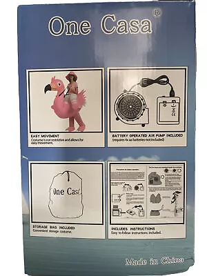 Adult Inflatable Costume Riding A Flamingo Air Pump Hat And Storage Bag • $11.50