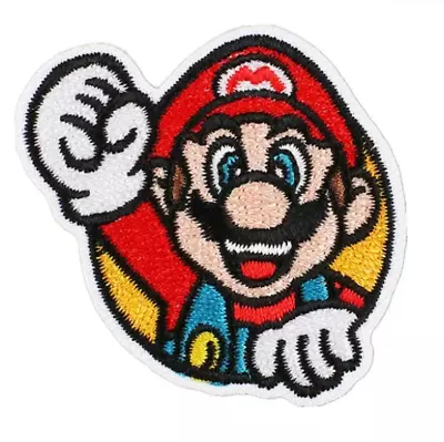 SUPER MARIO BROS - SUPER MARIO YAY !! - Embroidered Iron On Patch  - NEW • $4.95