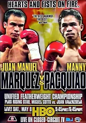 JUAN MANUEL MARQUEZ Vs MANNY PACQUIAO 8X10 PHOTO BOXING POSTER PICTURE • $5.99
