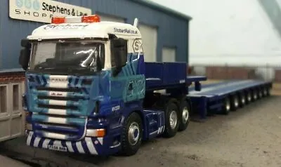 1:76 Stobart Scania R560 Nooteboom 8 Axle Extending Trailer Low Loader OO/00 • £36.75