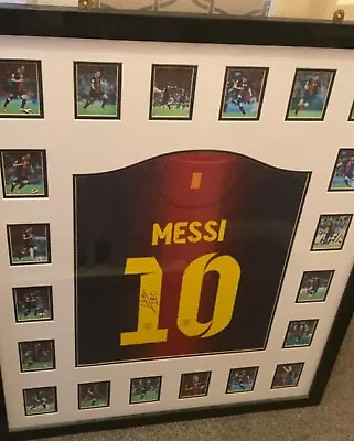 Reduced Messi Signed Shirt Framed 2012 Reduced • £395