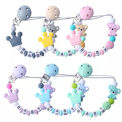 Pacifier Clip Cute Silicone Baby Dummy Soother Pacifier Clip Holder Chain Gift • $9.67