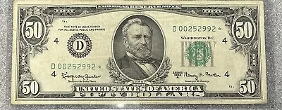 1963 Cleveland D* Star Note 50$ Dollar Bill 50BL5 • $104.99