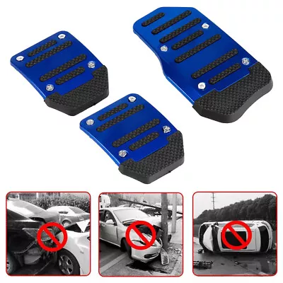 3* Blue Break Foot Pads Non-Slip Manual Gas Brake Foot Pedal Pad Cover Car Parts • $10.99