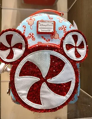 Disney Parks 2022  Mickey Mouse Christmas Peppermint Candy Gingerbread Backpack • $88