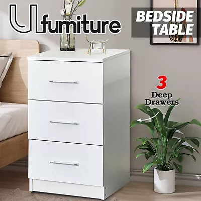 Ufurniture Bedside Table Drawers Bedroom Side Table Nightstand Storage Cabinet • $89.99