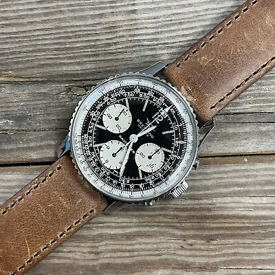 Vintage Breitling Navitimer Gilt Dial Chronograph Manual Wind Serviced • $3800