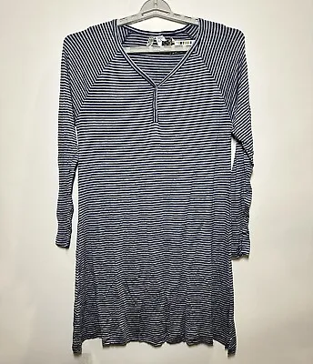 Lamaze Maternity Long Sleeve Striped Sleep Shirt Pajamas Nightgown - Navy Large • $6