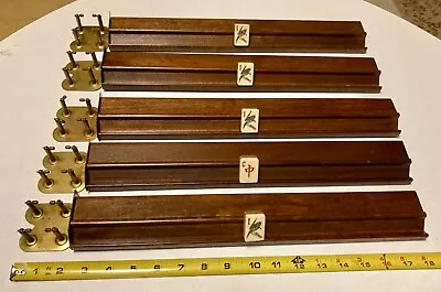 5 Wood Racks 1930s Vintage Mahjong 18.5” Super Nice • $39.95