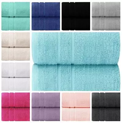 2x Extra Large Super Jumbo Bath Sheet Towels 100% Egyptian Cotton Bath Sheets • £8.99