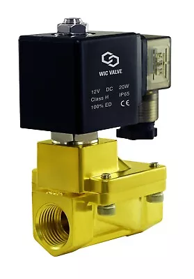 1  Inch Brass High Pressure 230 PSI Electric Solenoid Process Valve 12V DC NC • $99.99