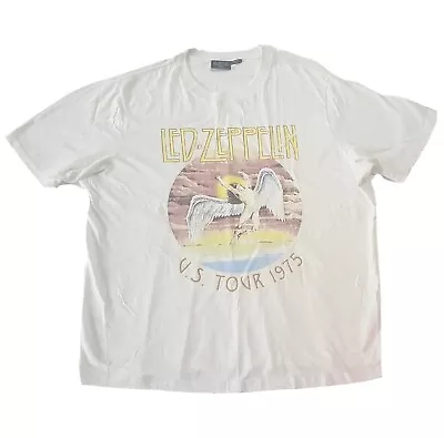 Led Zeppelin T-Shirt US Tour 1975 Vintage Size 2XL Metal Rock Band Music  Tee • $22.50