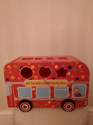 CBeebies Mr Tumble's Something Special Spotty Bus Wooden Shape Sorter • £14