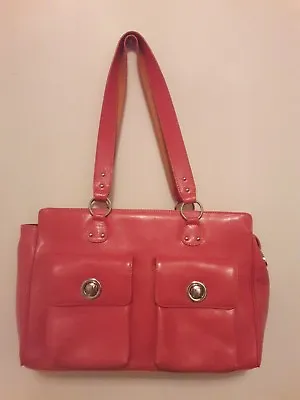 Franklin Covey Large Pink Genuine 100% Leather Laptop Purse  • $120