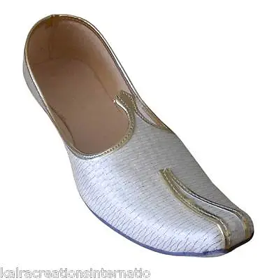 Indian Wedding Loafers Jutties Mojaries Men Handmade Shoes Leather Size US 6-12 • $40.49