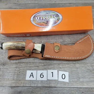 Marbles Stag Handle Knife Upswept Sickle Hunting Fixed MR811 • $59.99