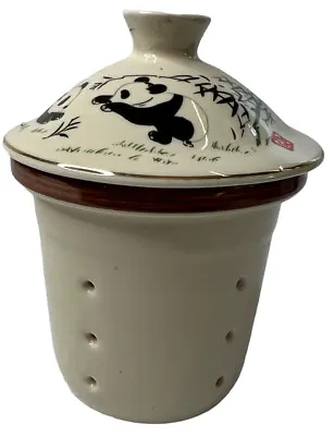 Chinese Panda Bear Tea/Coffee Steeper/Infuser China Asian Ceramic Dish • $8.50